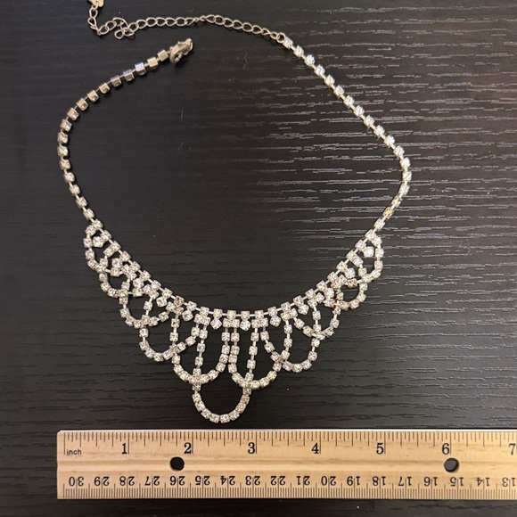 Elegant Rhinestone Necklace - Picture 3 of 6
